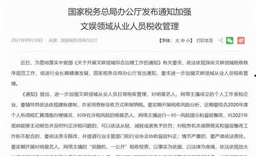明星网红偷税漏税,揭开娱乐圈税务乱象的冰山一角